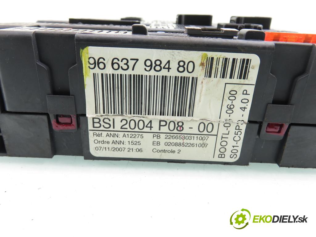 CITROEN C8 (EA_, EB_) MINIVAN 2007 100,00 2.0 HDi 135 - RHR (DW10BTED4) 1997,00 MODUL BSI 9663798480