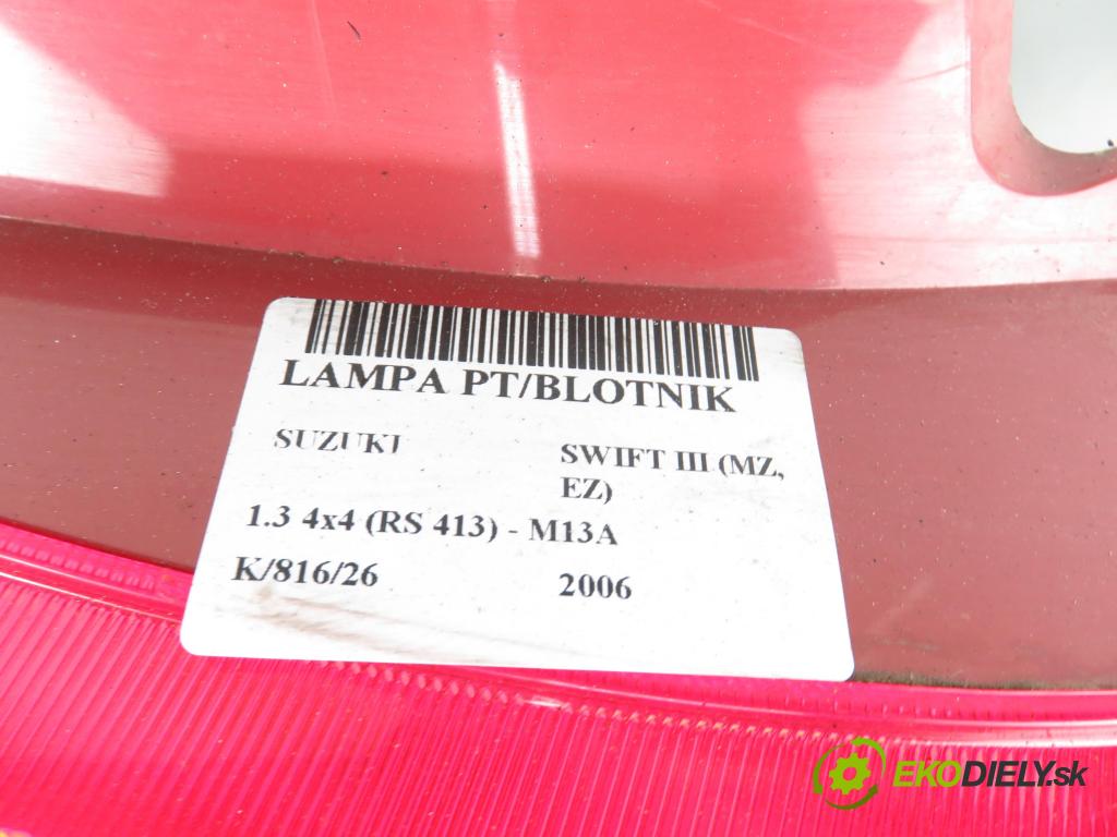 SUZUKI SWIFT III (MZ, EZ) HB 2006 68,00 1.3 4x4 (RS 413) - M13A 1328,00 Svetlo pravé zadné P4476R