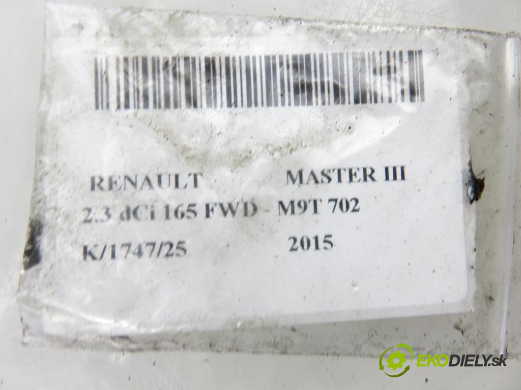 RENAULT MASTER III Platforma / podwozie (EV, HV, UV) KABINA/PLATFORMA 2015 120,00 2.3 dCi 165 FWD - M9T 702 2298,00 RYCHLONABÍJEČKA: 8201393207 (Kompletní turbodmychadlo)