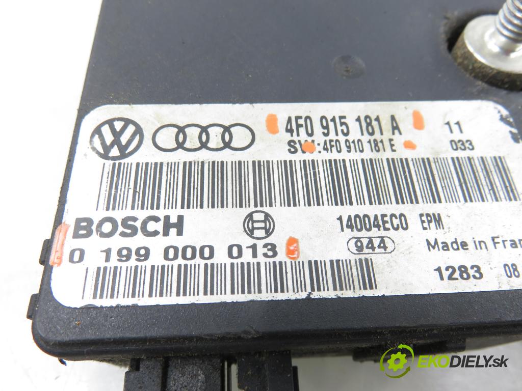 AUDI A6 (4F2, C6) SEDAN 2004 165,00 3.0 TDI quattro - BMK 2967,00 MODUL akumulátora 0199000013 ; 4F0910181E ; 4F0915181A