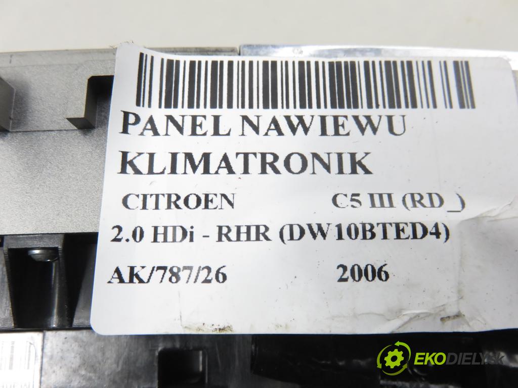 CITROEN C5 III (RD_) SEDAN 2006 100,00 2.0 HDi - RHR (DW10BTED4) 1997,00 Panel topení KLIMATRONIK 96829415CL