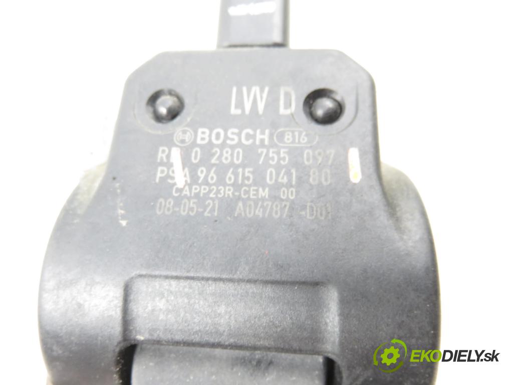 CITROEN C5 III (RD_) SEDAN 2006 100,00 2.0 HDi - RHR (DW10BTED4) 1997,00 Potenciometer plynu 0280755097 ; 9661504180 (Potenciometer plynového pedálu)