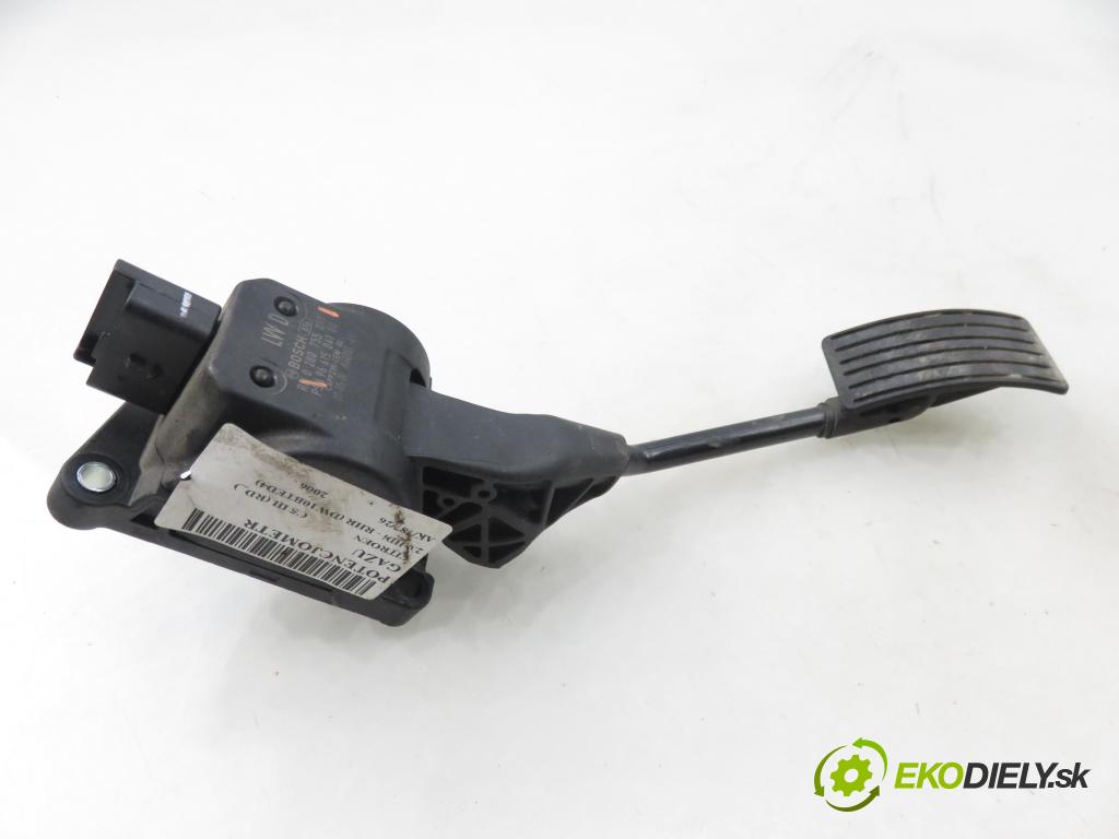CITROEN C5 III (RD_) SEDAN 2006 100,00 2.0 HDi - RHR (DW10BTED4) 1997,00 Potenciometer plynu 0280755097 ; 9661504180 (Potenciometer plynového pedálu)