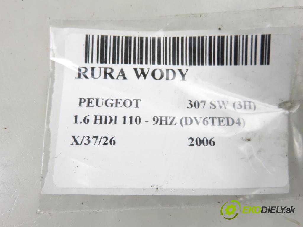 PEUGEOT 307 SW (3H) KOMBI 2006 80,00 1.6 HDI 110 - 9HZ (DV6TED4) 1560,00 Rúra vody