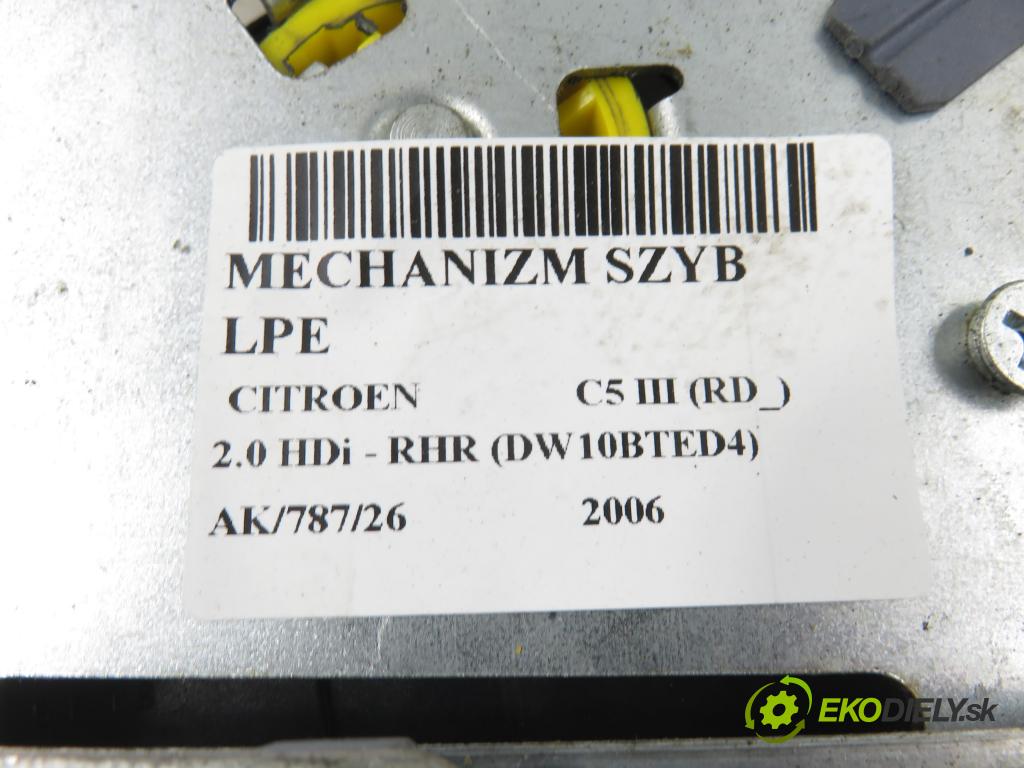 CITROEN C5 III (RD_) SEDAN 2006 100,00 2.0 HDi - RHR (DW10BTED4) 1997,00 Mechanizmus okien 0130822444