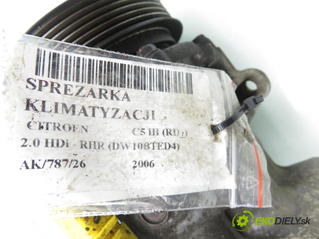 CITROEN C5 III (RD_) SEDAN 2006 100,00 2.0 HDi - RHR (DW10BTED4) 1997,00 KOMPRESOR: klimatizácie 9660555380 (Kompresor klimatizácie)