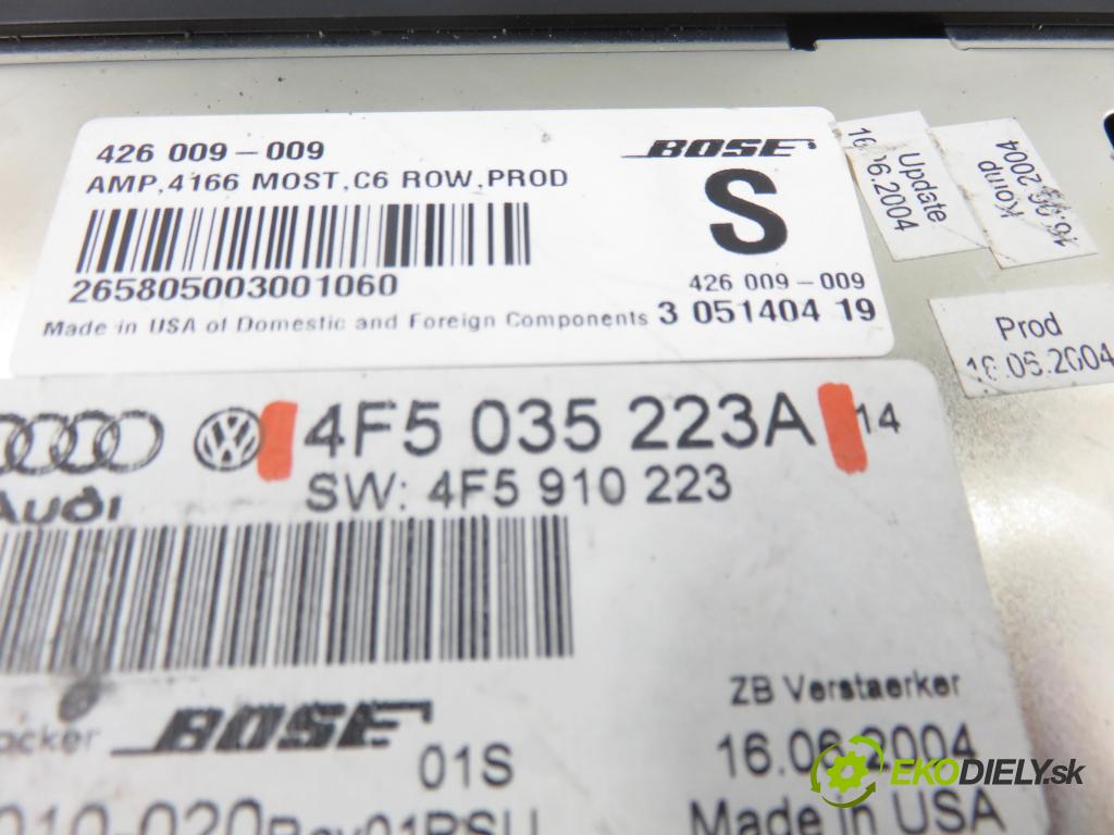 AUDI A6 (4F2, C6) SEDAN 2004 165,00 3.0 TDI quattro - BMK 2967,00 Zosilňovač 4F5035223A (Zosilňovač)