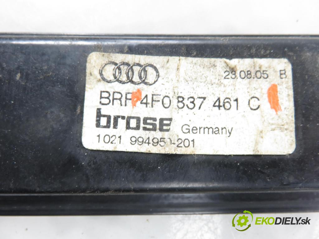 AUDI A6 (4F2, C6) SEDAN 2004 165,00 3.0 TDI quattro - BMK 2967,00 mechanismus oken 4F0837461C ; 4F0959801B