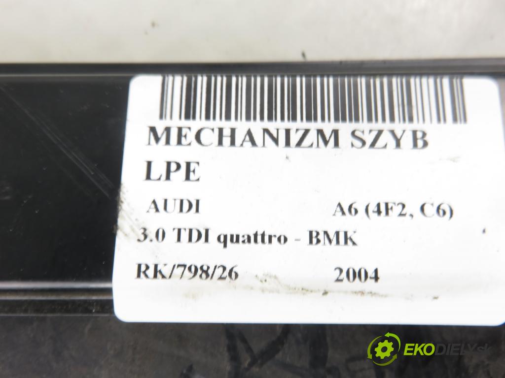 AUDI A6 (4F2, C6) SEDAN 2004 165,00 3.0 TDI quattro - BMK 2967,00 mechanismus oken 4F0837461C ; 4F0959801B
