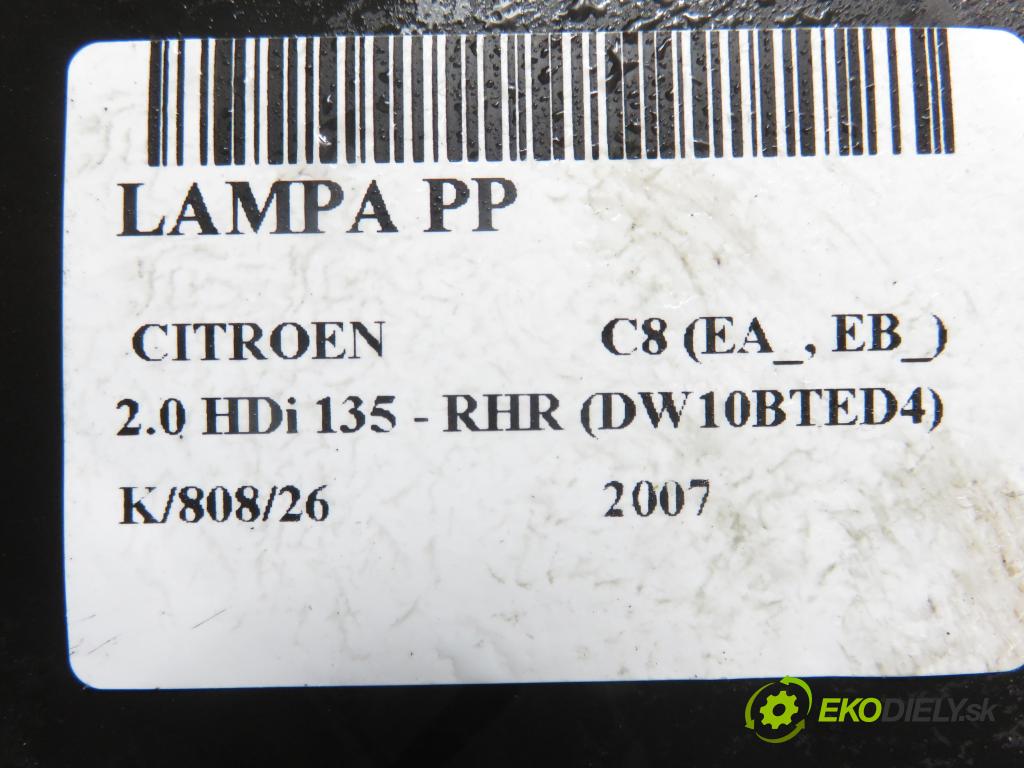 CITROEN C8 (EA_, EB_) MINIVAN 2007 100,00 2.0 HDi 135 - RHR (DW10BTED4) 1997,00 Svetlo PP