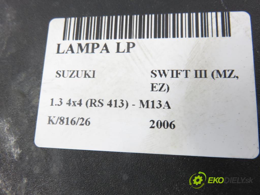 SUZUKI SWIFT III (MZ, EZ) HB 2006 68,00 1.3 4x4 (RS 413) - M13A 1328,00 Svetlo LP P4981L