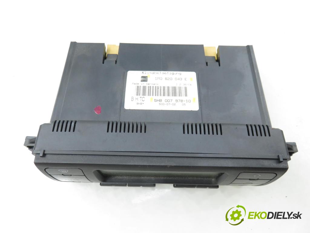 SEAT LEON (1M1) HB 2000 81,00 1.9 TDI 110 - ASV 1896,00 Panel topení KLIMATRONIK 1M0820043E ; 5HB00797810