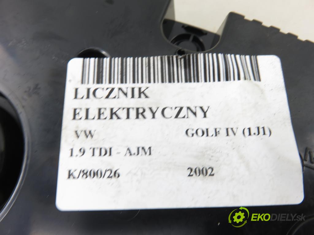 VW GOLF IV (1J1) HB 2002 85,00 1.9 TDI - AJM 1896,00 prístrojovka elektrický 1J0920825C ; 0263628063
