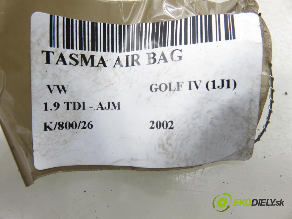 VW GOLF IV (1J1) HB 2002 85,00 1.9 TDI - AJM 1896,00 PÁSKA: air BAG 1J0959654AC