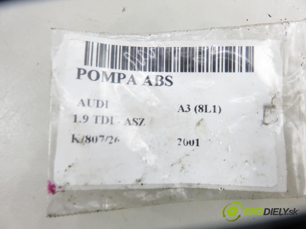 AUDI A3 (8L1) HB 2001 96,00 1.9 TDI PD 130 - ASZ 1896,00 Pumpa ABS 10096003133 ; 1C0907379E ; 10020600094 (Pumpa ABS)