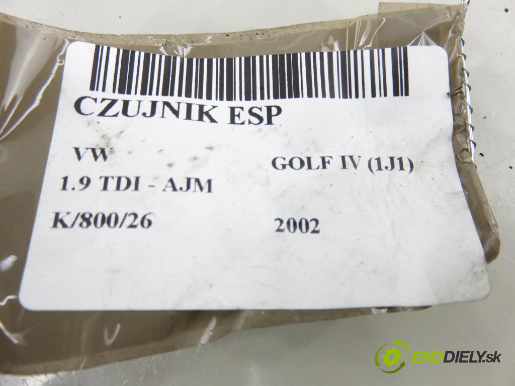 VW GOLF IV (1J1) HB 2002 85,00 1.9 TDI - AJM 1896,00 snímač ESP 1J0907657B ; 1J1907637B ; 1J0907651A