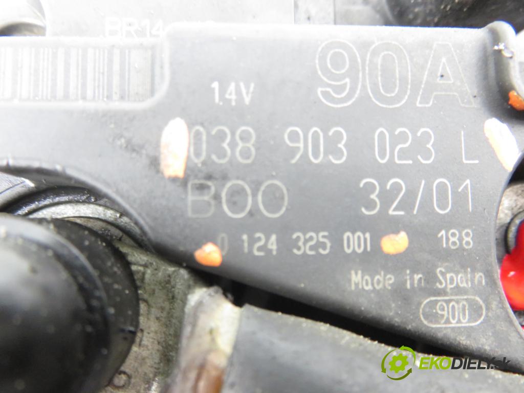 AUDI A3 (8L1) HB 2001 96,00 1.9 TDI PD 130 - ASZ 1896,00 Alternátor 0124325001 ; 038903023L (Alternátor)
