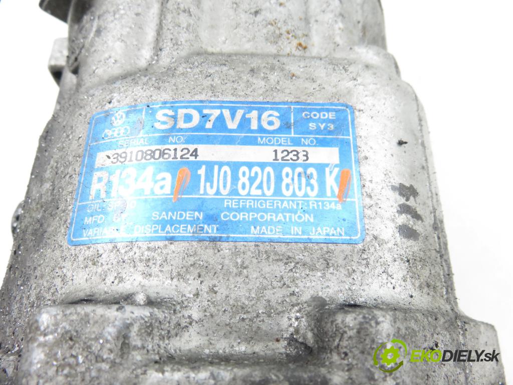 AUDI A3 (8L1) HB 2001 96,00 1.9 TDI PD 130 - ASZ 1896,00 KOMPRESOR: klimatizácie 1J0820803K (Kompresor klimatizácie)
