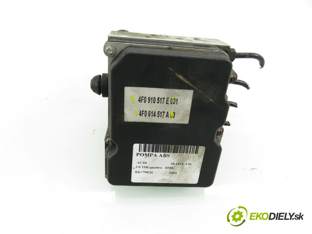 AUDI A6 (4F2, C6) SEDAN 2004 165,00 3.0 TDI quattro - BMK 2967,00 Pumpa ABS 0265950359 ; 4F0614517A ; 0265234111 (Pumpa ABS)