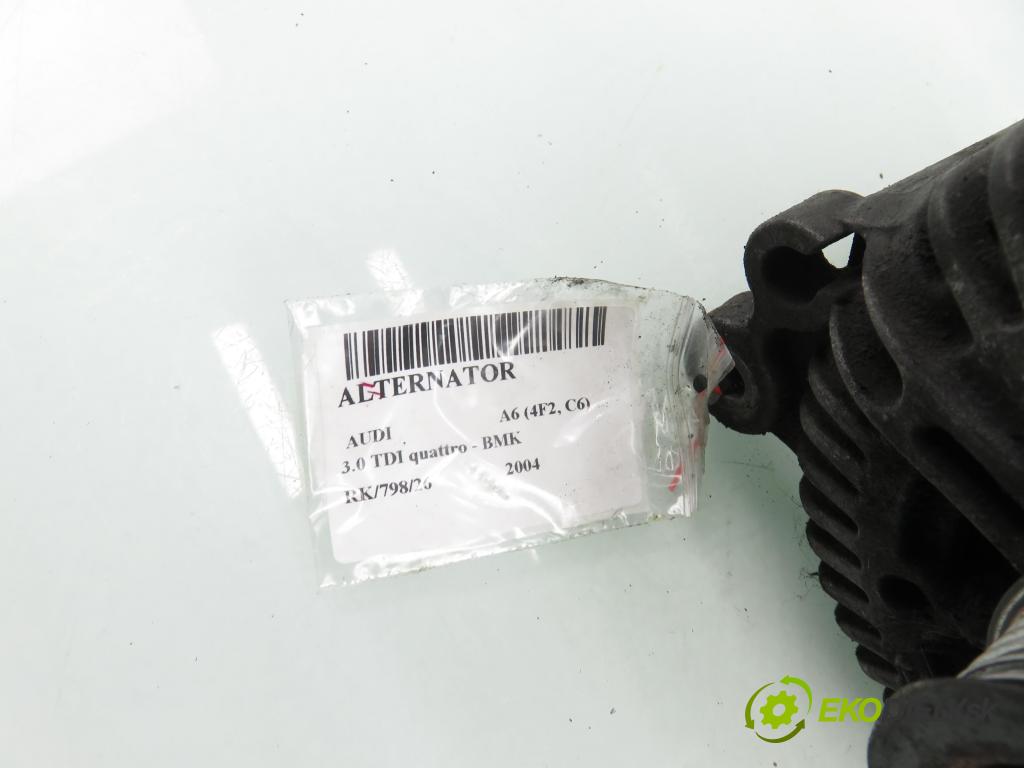 AUDI A6 (4F2, C6) SEDAN 2004 165,00 3.0 TDI quattro - BMK 2967,00 Alternátor 059903015R (Alternátor)