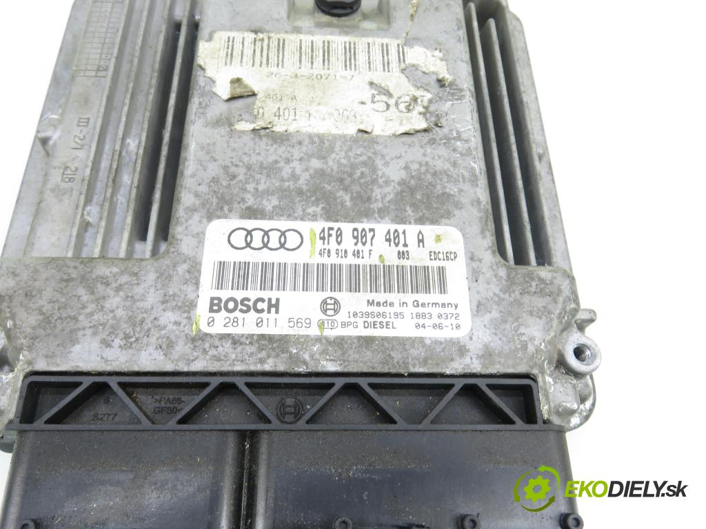 AUDI A6 (4F2, C6) SEDAN 2004 165,00 3.0 TDI quattro - BMK 2967,00 Riadiaca jednotka Motor 0281011569 ; 4F0907401A ; 4F0910401F