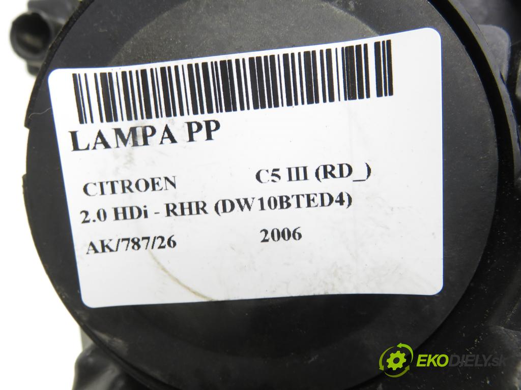 CITROEN C5 III (RD_) SEDAN 2006 100,00 2.0 HDi - RHR (DW10BTED4) 1997,00 Svetlo PP