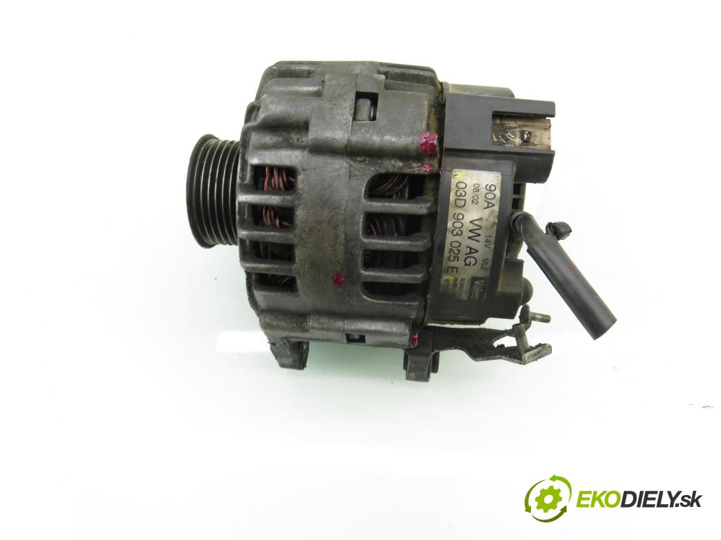 VW POLO (9N_) HB 2002 47,00 1.2 12V 64 - AZQ 1198,00 Alternátor 03D903025E (Alternátor)