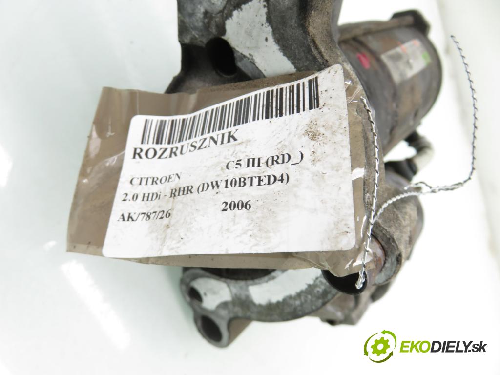 CITROEN C5 III (RD_) SEDAN 2006 100,00 2.0 HDi - RHR (DW10BTED4) 1997,00 Štartér 9654561480 (Štartér)