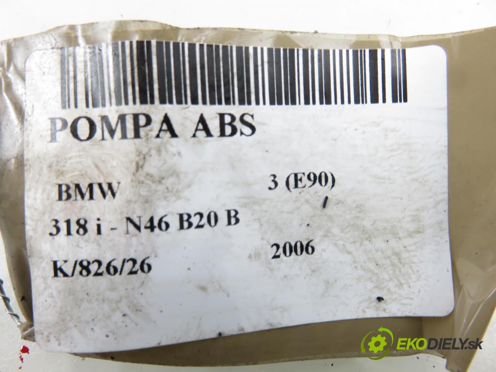 BMW 3 (E90) SEDAN 2006 95,00 318 i 129 - N46 B20 B 1995,00 Pumpa ABS 10096008303 ; 6772214 ; 6772213 (Pumpa ABS)