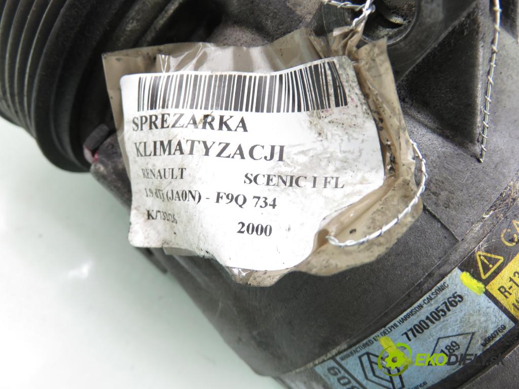RENAULT SCENIC I (JA0/1_) MINIVAN 2000 72,00 1.9 dTi (JA0N) - F9Q 734 1870,00 KOMPRESOR: klimatizácie 7700105765 (Kompresor klimatizácie)