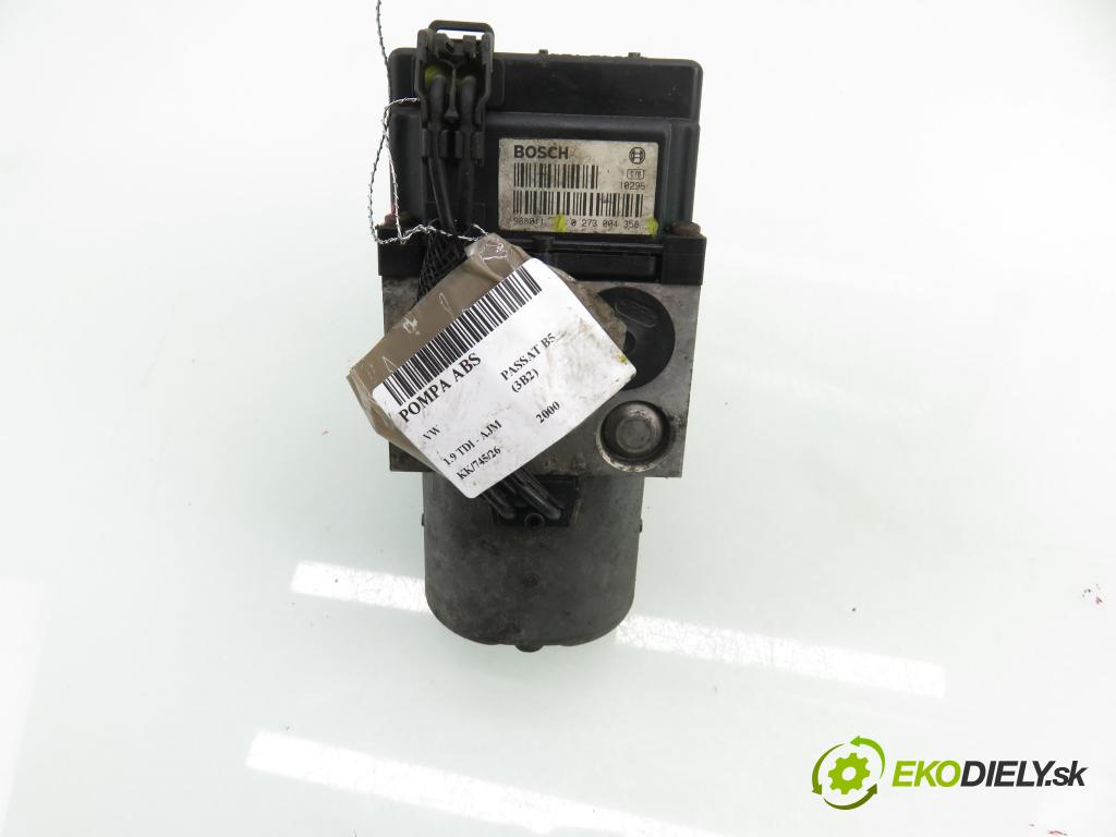VW PASSAT B5 (3B2) SEDAN 2000 85,00 1.9 TDI - AJM 1896,00 Pumpa ABS 0273004358 ; 0265220525 ; 8E0614111AH (Pumpa ABS)