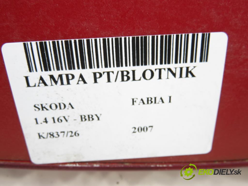 SKODA FABIA I (6Y2) HB 2007 55,00 1.4 16V - BBY 1390,00 Svetlo pravé zadné 6Y6945112C ; 6Y6945096D