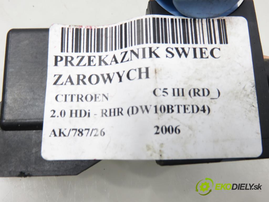 CITROEN C5 III (RD_) SEDAN 2006 100,00 2.0 HDi - RHR (DW10BTED4) 1997,00 RELÉ: JÚN: 51252002 ; 9640469680