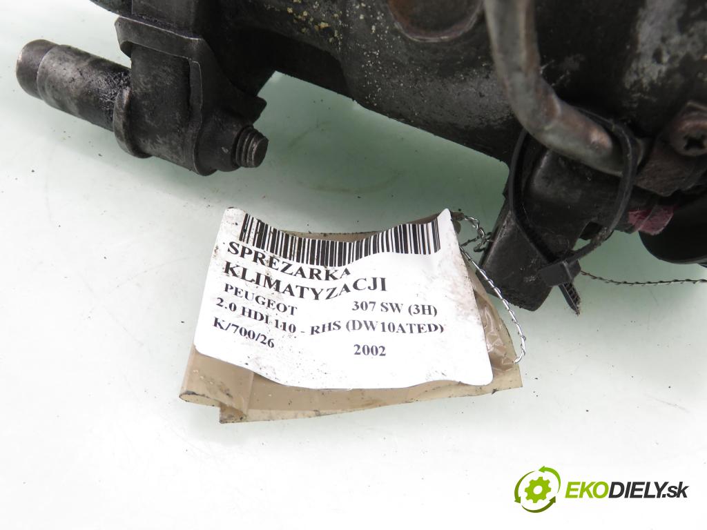 PEUGEOT 307 SW (3H) KOMBI 2002 79,00 2.0 HDI 110 - RHS 1997,00 KOMPRESOR: klimatizace  (Kompresor klimatizace)