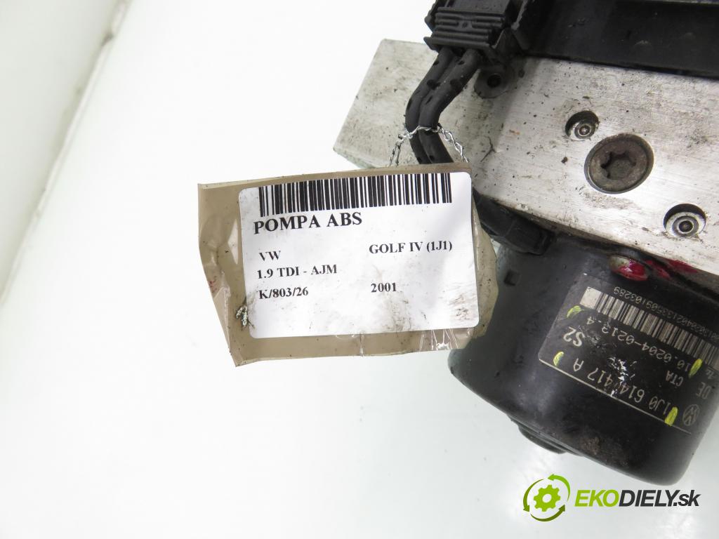 VW GOLF IV (1J1) HB 2001 85,00 1.9 TDI - AJM 1896,00 Pumpa ABS 1J0614417A ; 1J0907379AF ; 10020402134 (Pumpa ABS)