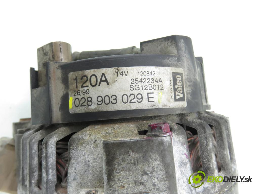 VW PASSAT B5 (3B2) SEDAN 2000 85,00 1.9 TDI - AJM 1896,00 Alternátor 028903029E (Alternátor)
