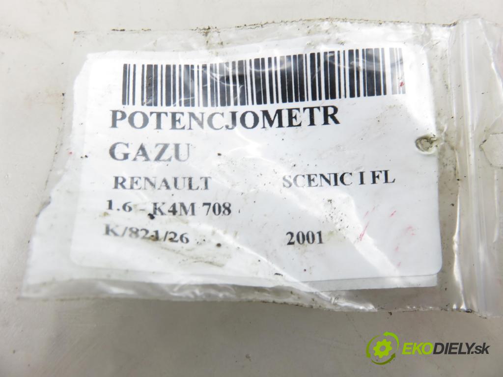 RENAULT SCENIC I (JA0/1_) MINIVAN 2001 0,00 1.6 - K4M 708 1598,00 Potenciometer plynu 7700431918 ; CTS4089 (Potenciometer plynového pedálu)