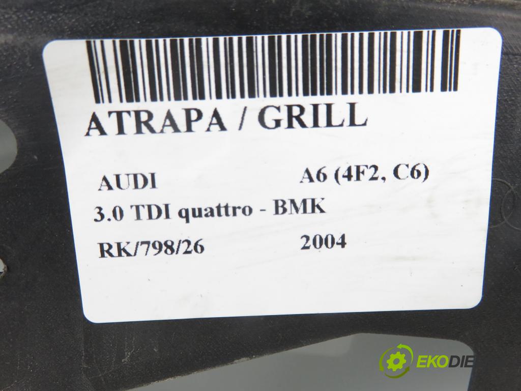 AUDI A6 (4F2, C6) SEDAN 2004 165,00 3.0 TDI quattro - BMK 2967,00 Mriežka / maska 4F0853651