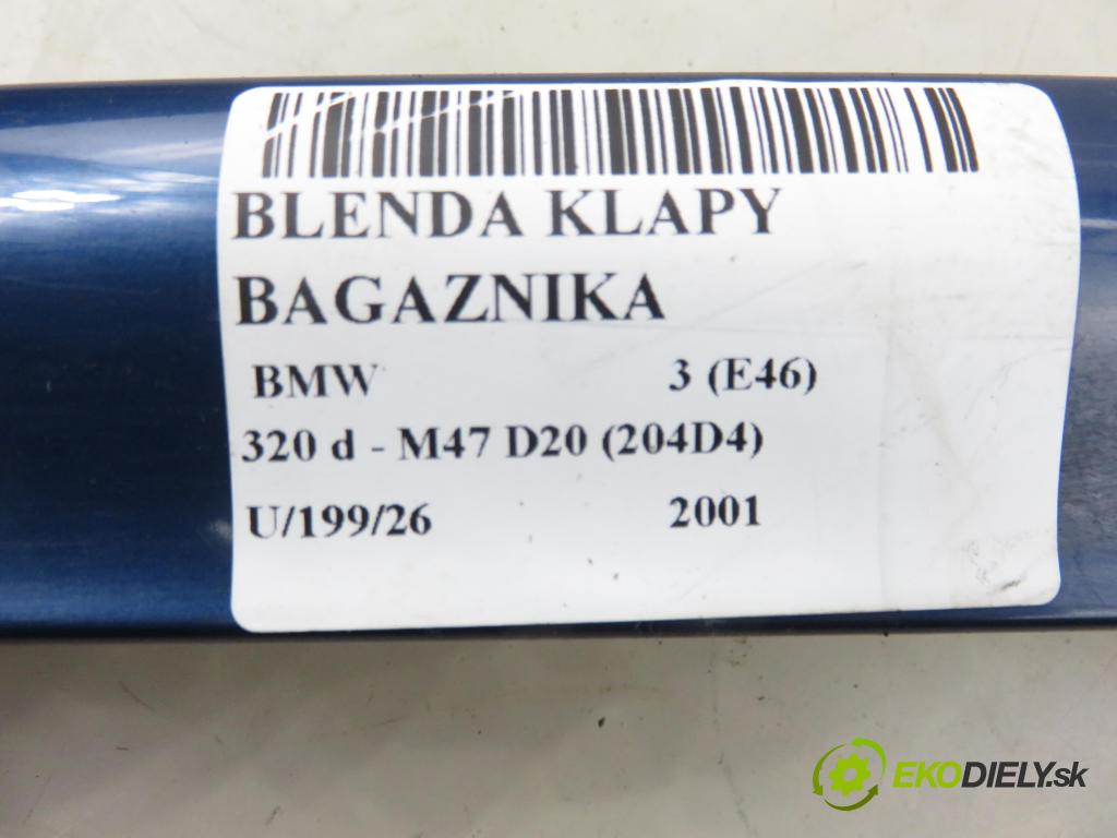 BMW 3 (E46) SEDAN 2001 110,00 320 d 150 - M47 D20 (204D4) 1995,00 Zadné čelo dverí kufor