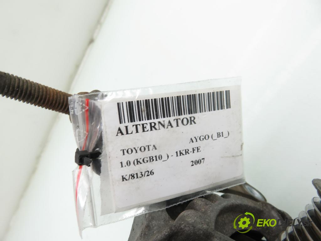 TOYOTA AYGO (_B1_) HB 2007 50,00 1.0 68 - 1KR-FE 998,00 Alternátor 270600Q020 ; MS1022118740 (Alternátor)
