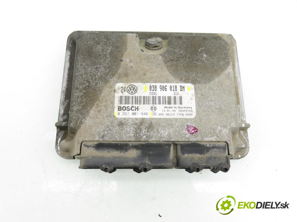 VW GOLF IV (1J1) HB 2000 66,00 1.9 TDI - ALH 1896,00 Riadiaca jednotka Motor 038906018BM ; 0281001846