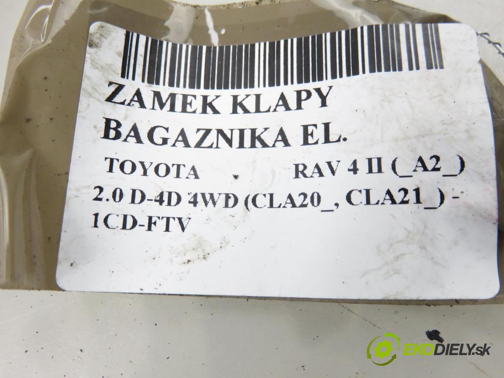 TOYOTA RAV 4 II (_A2_) SUV 2003 85,00 2.0 D-4D 4WD 116 - 1CD-FTV 1995,00 zámok dverí kufor EL.