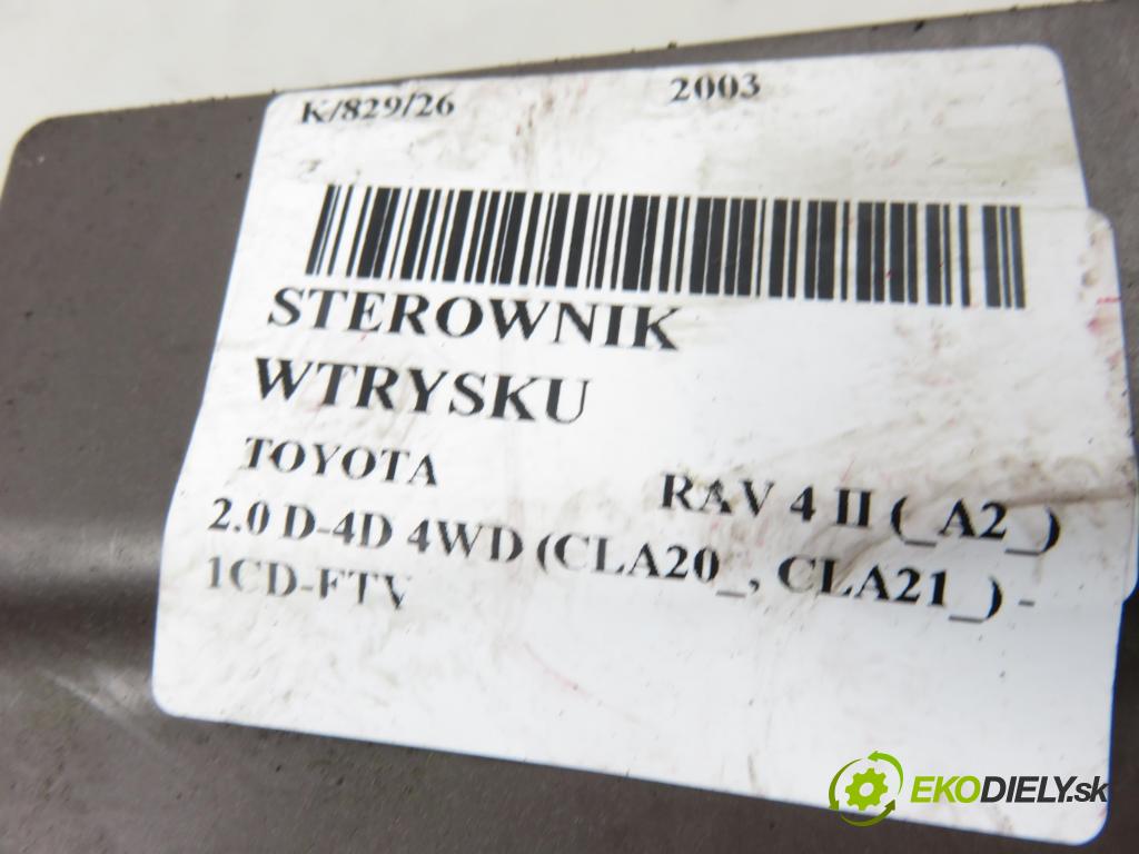 TOYOTA RAV 4 II (_A2_) SUV 2003 85,00 2.0 D-4D 4WD 116 - 1CD-FTV 1995,00 Riadiaca jednotka vstreku 8987126010 ; 1310001280
