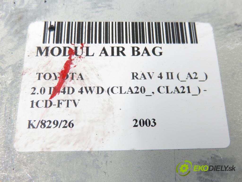 TOYOTA RAV 4 II (_A2_) SUV 2003 85,00 2.0 D-4D 4WD 116 - 1CD-FTV 1995,00 MODUL air BAG 8917042160 ; 1323006912