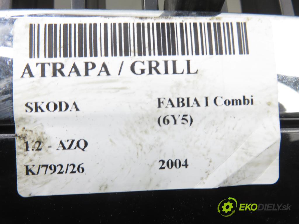 SKODA FABIA I Combi (6Y5) KOMBI 2004 47,00 1.2 - AZQ 1198,00 Mriežka / maska 6Y0853668