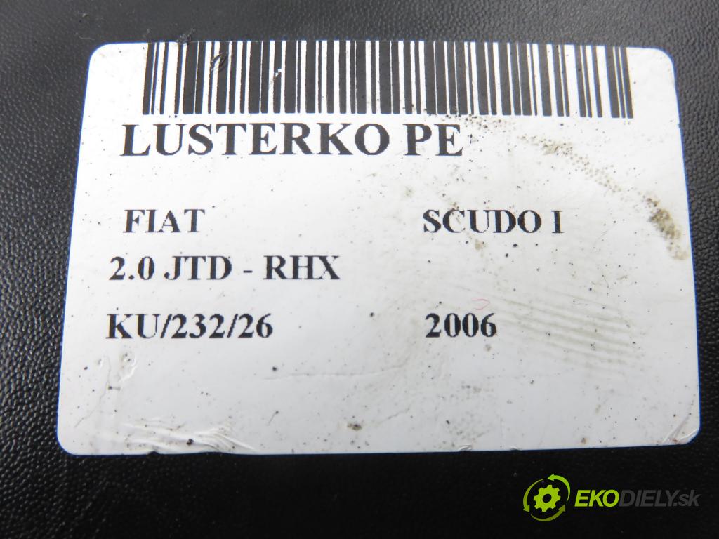 FIAT SCUDO Skrzynia (220_) FURGON 2006 69,00 2.0 JTD - RHX 1997,00 Spätné zrkadlo