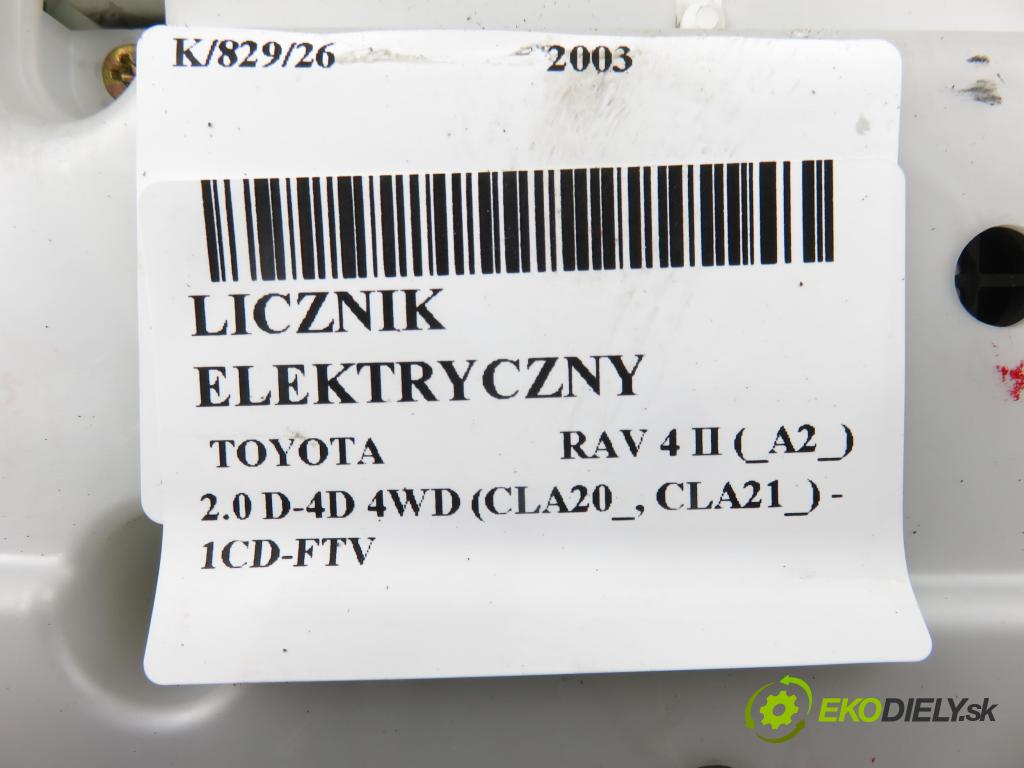 TOYOTA RAV 4 II (_A2_) SUV 2003 85,00 2.0 D-4D 4WD 116 - 1CD-FTV 1995,00 Prístrojovka elektrický 8380042A60 ; 1575202791