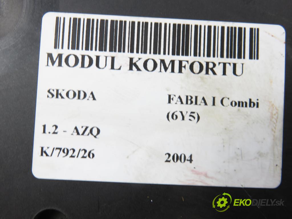 SKODA FABIA I Combi (6Y5) KOMBI 2004 47,00 1.2 - AZQ 1198,00 MODUL komfortu 5WK48212D ; 6Q1937049D