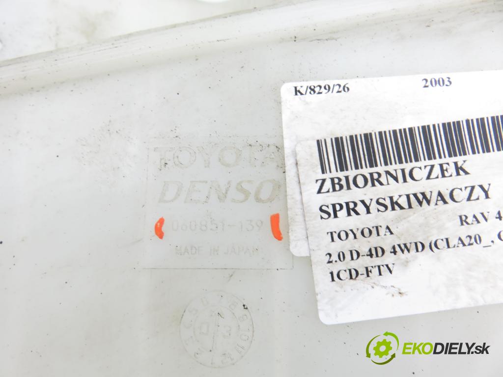 TOYOTA RAV 4 II (_A2_) SUV 2003 85,00 2.0 D-4D 4WD 116 - 1CD-FTV 1995,00 Nádržka ostrekovačov 060851139 (Kľučka dverí ostatné)