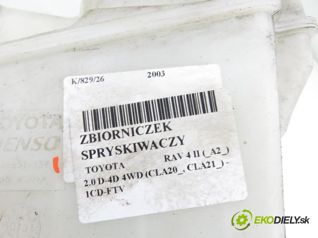 TOYOTA RAV 4 II (_A2_) SUV 2003 85,00 2.0 D-4D 4WD 116 - 1CD-FTV 1995,00 Nádržka ostrekovačov 060851139 (Kľučka dverí ostatné)